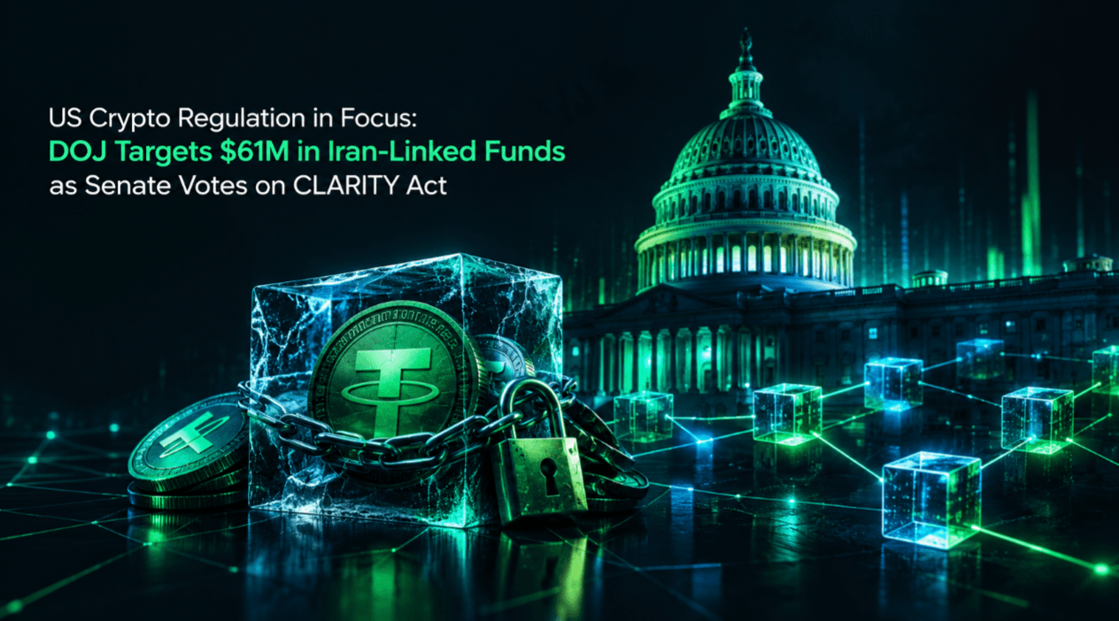 US Crypto Regulation in Focus: DOJ Targets $61M in Iran-Linked Funds as Senate Votes on CLARITY Act
