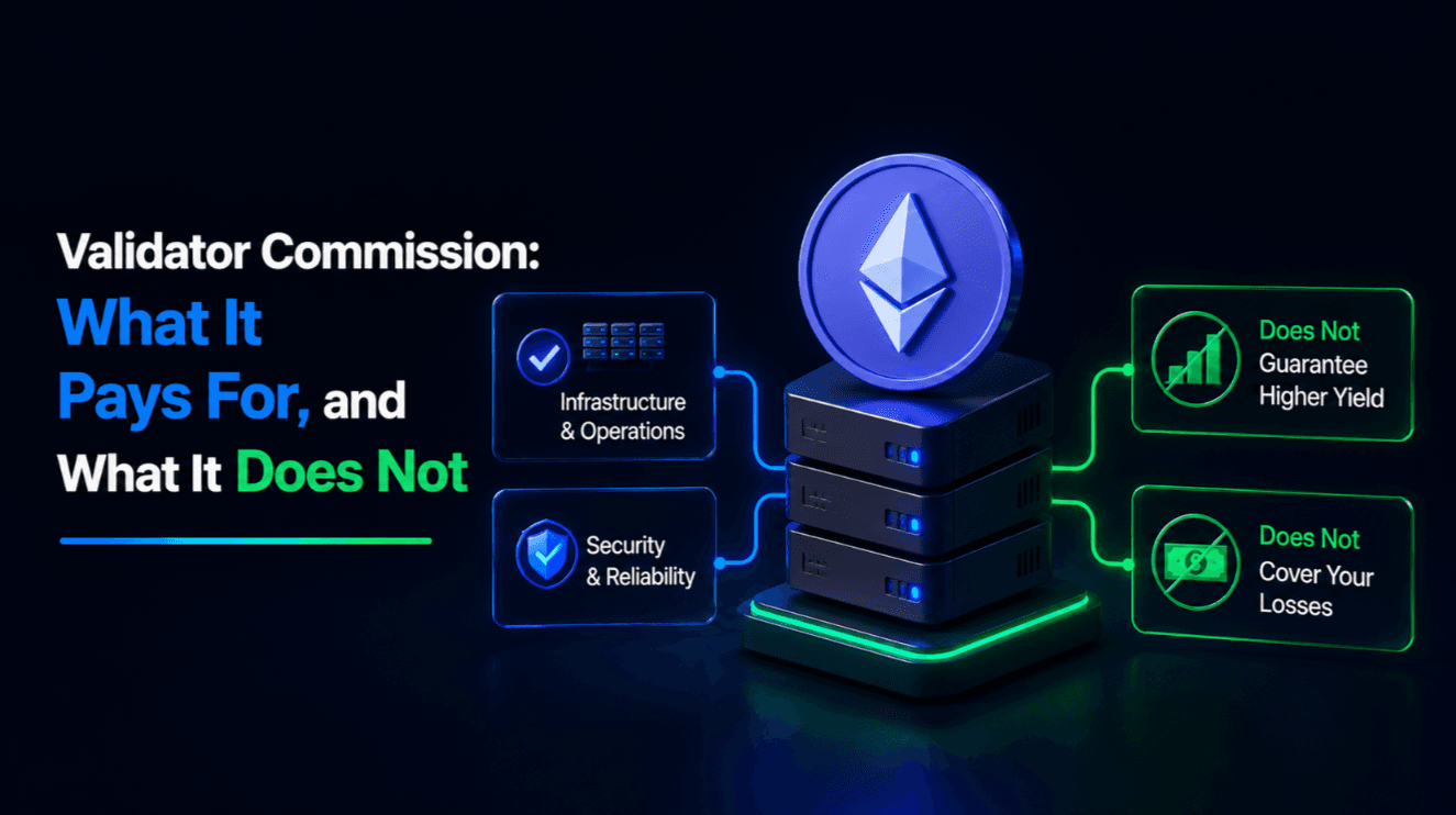 Validator Commission: What It Pays For, and What It Does Not