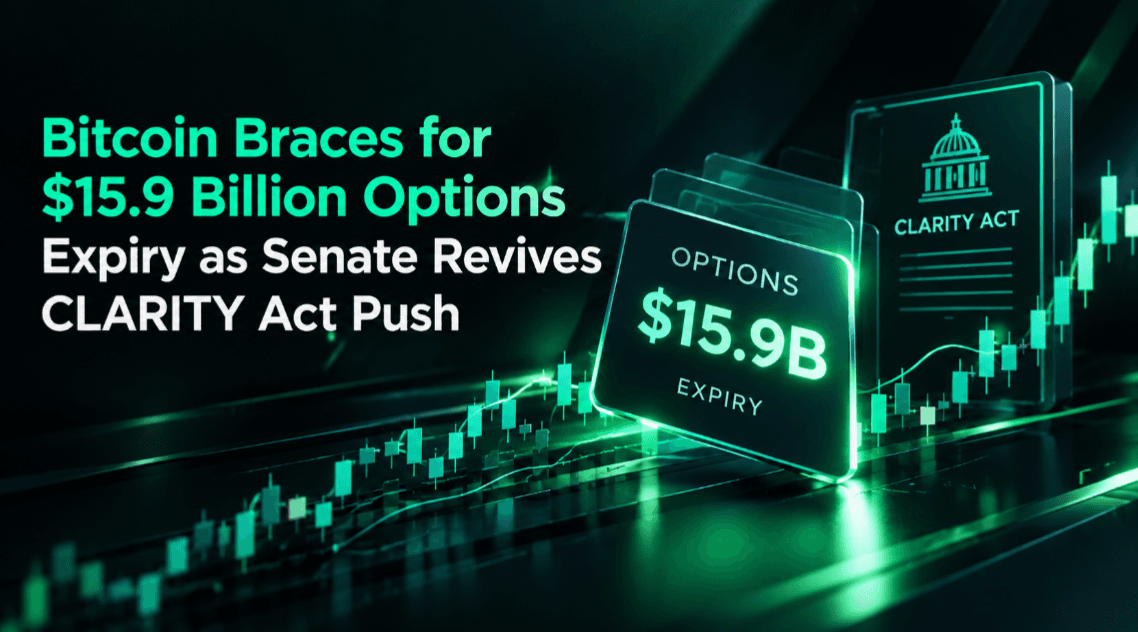 Bitcoin Braces for $15.9 Billion Options Expiry as Senate Revives CLARITY Act Push