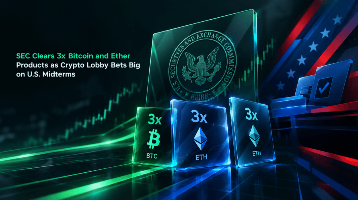 SEC Clears 3x Bitcoin and Ether Products as Crypto Lobby Bets Big on U.S. Midterms