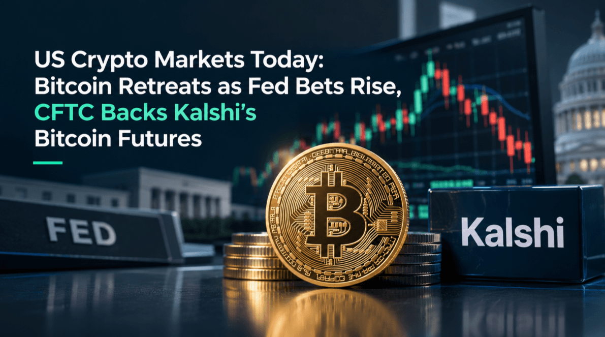 US Crypto Markets Today: Bitcoin Retreats as Fed Bets Rise, CFTC Backs Kalshi's Bitcoin Futures