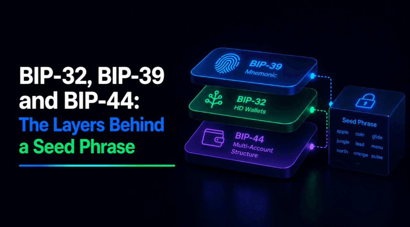 BIP-32, BIP-39 and BIP-44: The Layers Behind a Seed Phrase